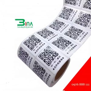 Cuộn tem giấy Qr code