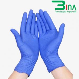 Găng tay y tế nitrile màu xanh