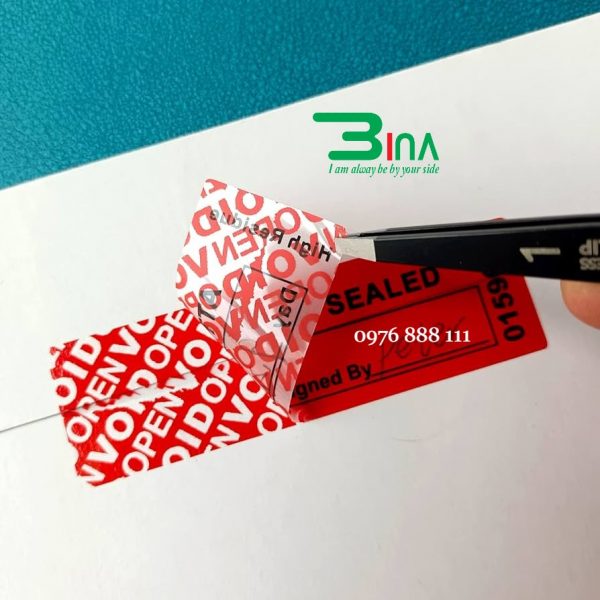 Decal void open bảo mật - Công Ty TNHH Quốc Tế BiNa Việt Nam