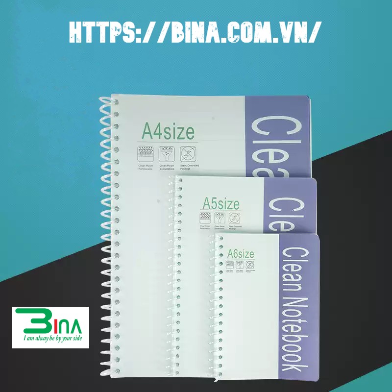 Vở phòng sạch A4, A5, A6 – Sổ lò xo Cleanroom Notebook